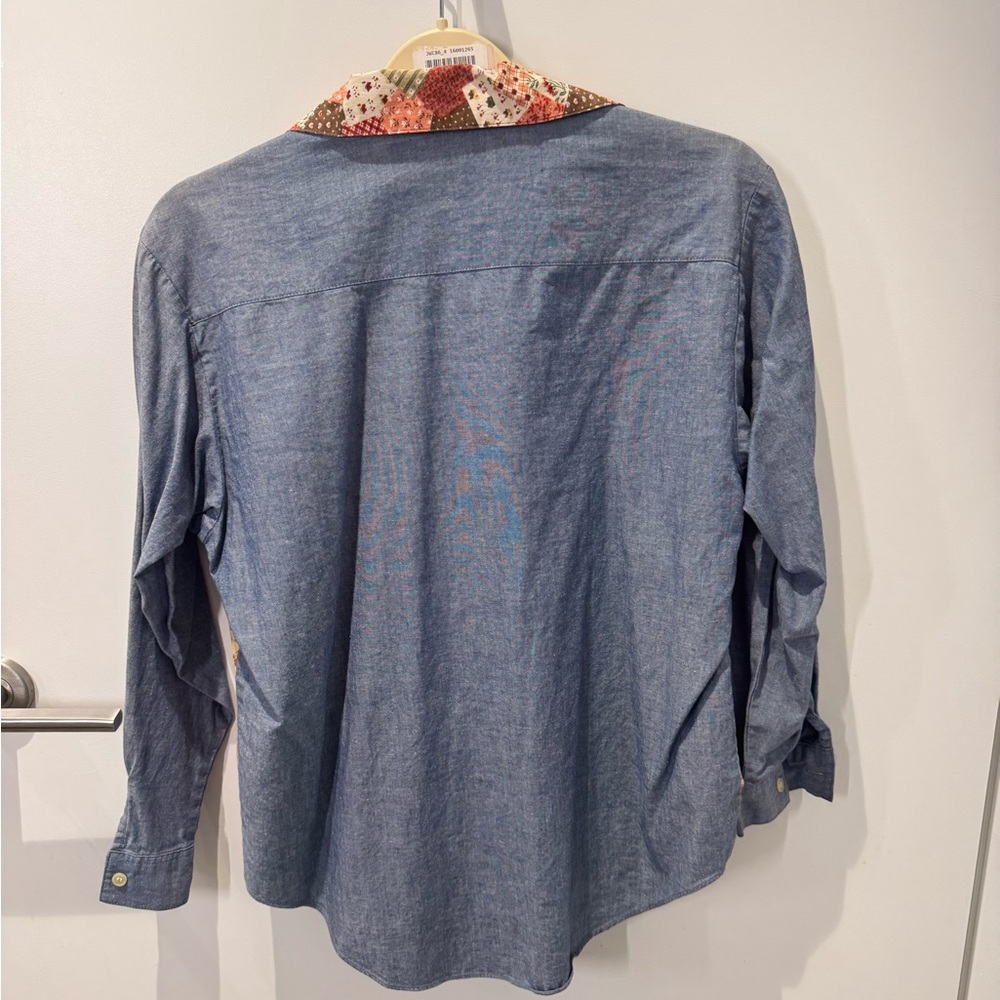 Patchwork Button-Up Shirt - image 3